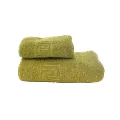 GENERICO - Set 4 Toallas de Baño Twins 2 Mano + 2 Baño Crudo y Verde Doral