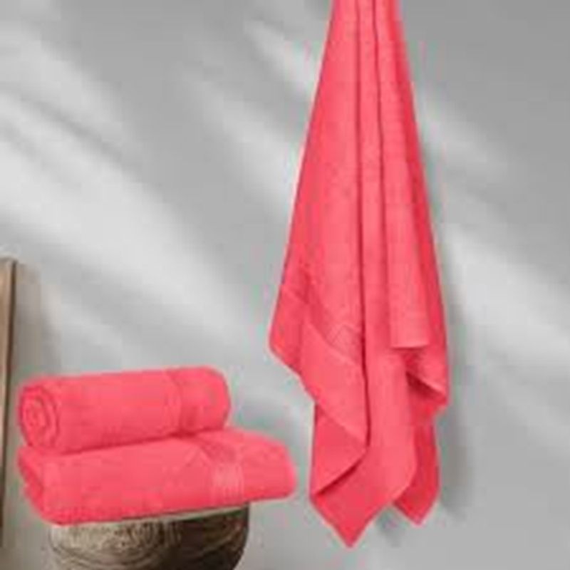 GENERICO - Toalla Extra Grande 100x140 cm 100% Algodón Color Rosa Liso