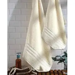 GENERICO - Toalla de Baño + Mano Algodón By Cannon 350g Color Crema Liso