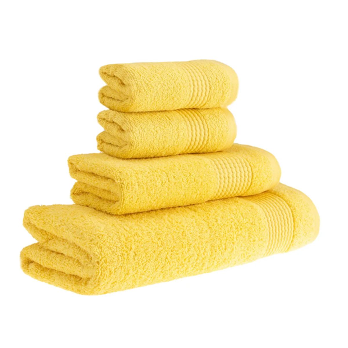 GENERICO - Toalla de Baño + Mano Algodón By Cannon 350g Color Amarillo Liso