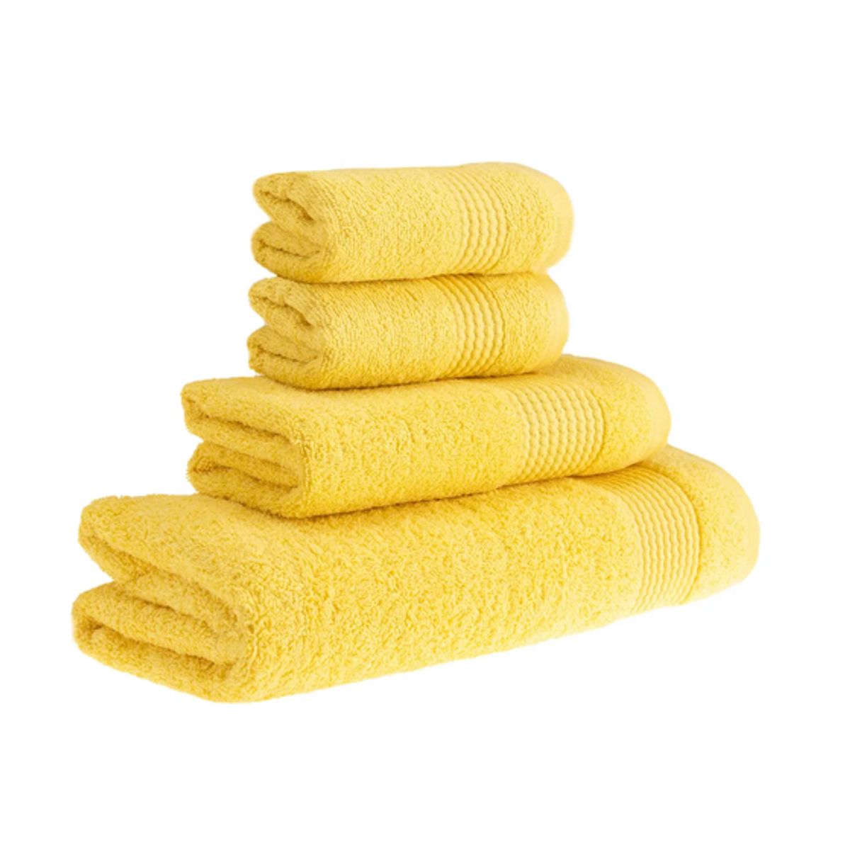 GENERICO - Toalla de Baño + Mano Algodón By Cannon 350g Color Amarillo Liso