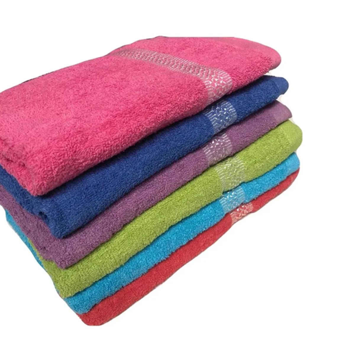GENERICO - Pack 6 Toallas de Baño Algodón 140x70 cm Surtido Colores