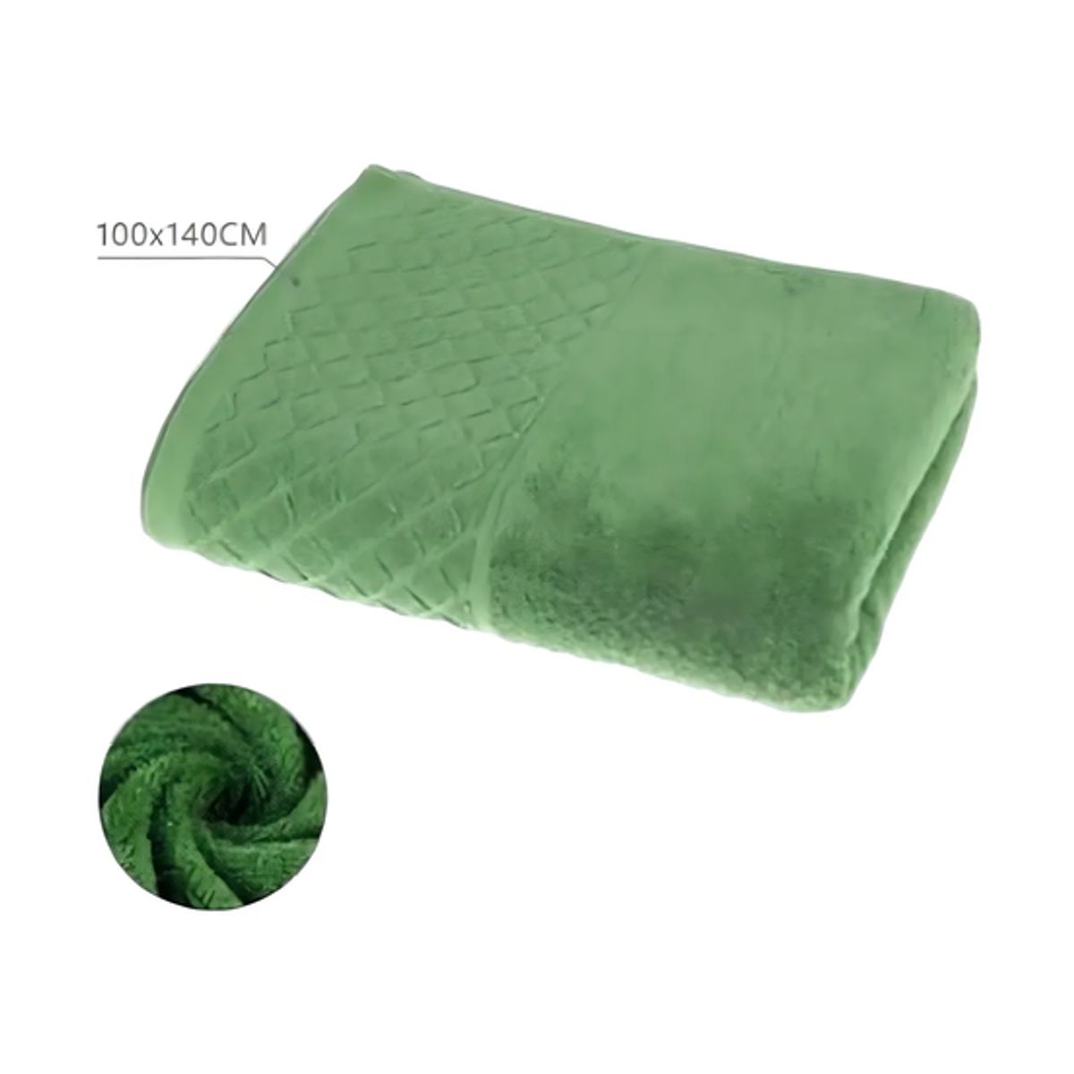 Toalla Extra Grande 100x140 cm 100% Algodón Color Verde Liso, marca GENERICO - Foto 2