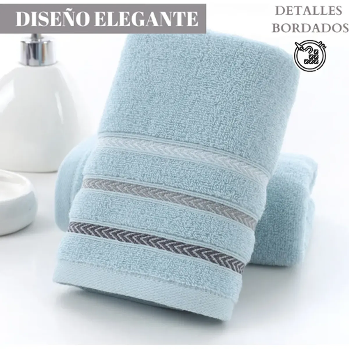 GENERICO - Pack 6 Toallas de Mano Algodón Baño Cocina 35x75 cm