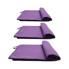 GENERICO - Pack 3 Toallas Microfibra con Bolsa Gym Viaje Secado Rápido