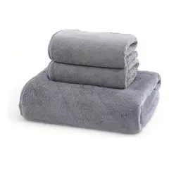 GENERICO - Toallas 50x90 cm Pack de 2 Color Gris