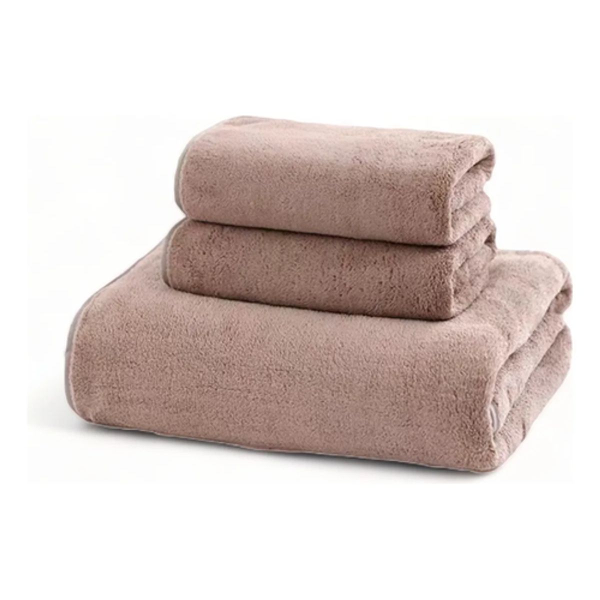 GENERICO - Toallas 50x90 cm Pack de 2 Color Rosa Palo