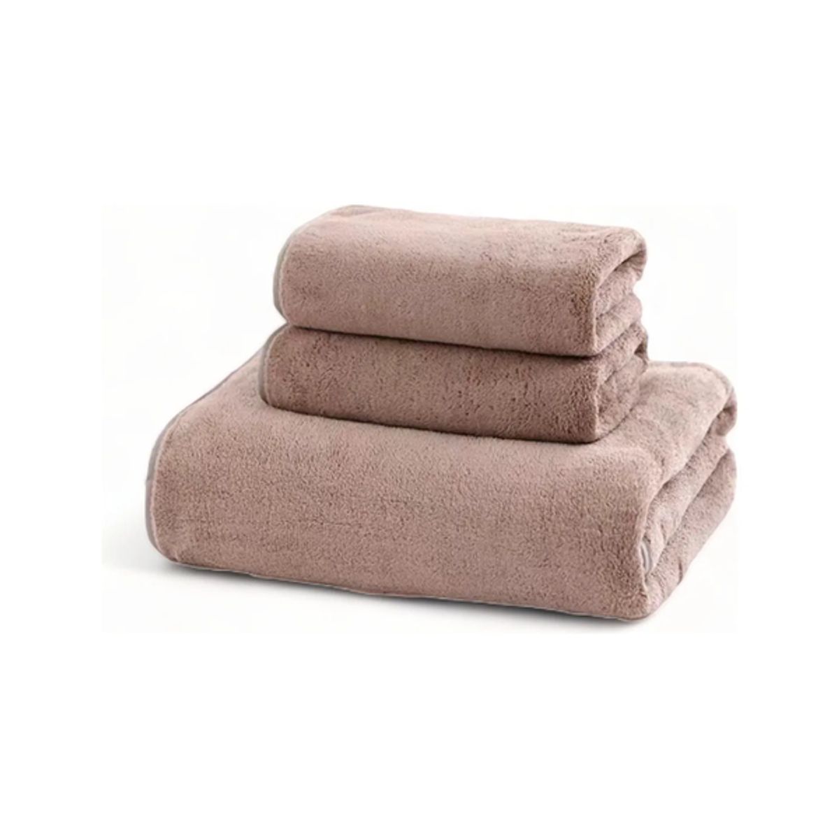 GENERICO - Toallas 50x90 cm Pack de 2 Color Rosa Palo