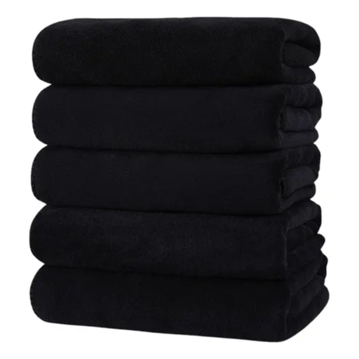 Pack 6 Toallas Negras Peluquería Hotel Barbería Spa Gym 50x100 cm, marca GENERICO - Foto Principal