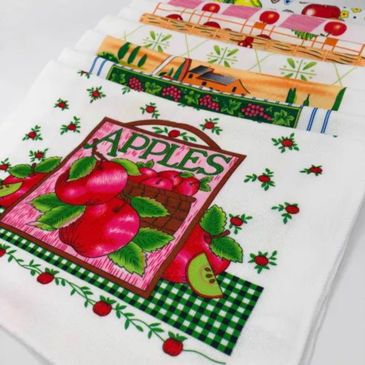 GENERICO - Set 12 Paños de Cocina Toallas Estampadas Polar
