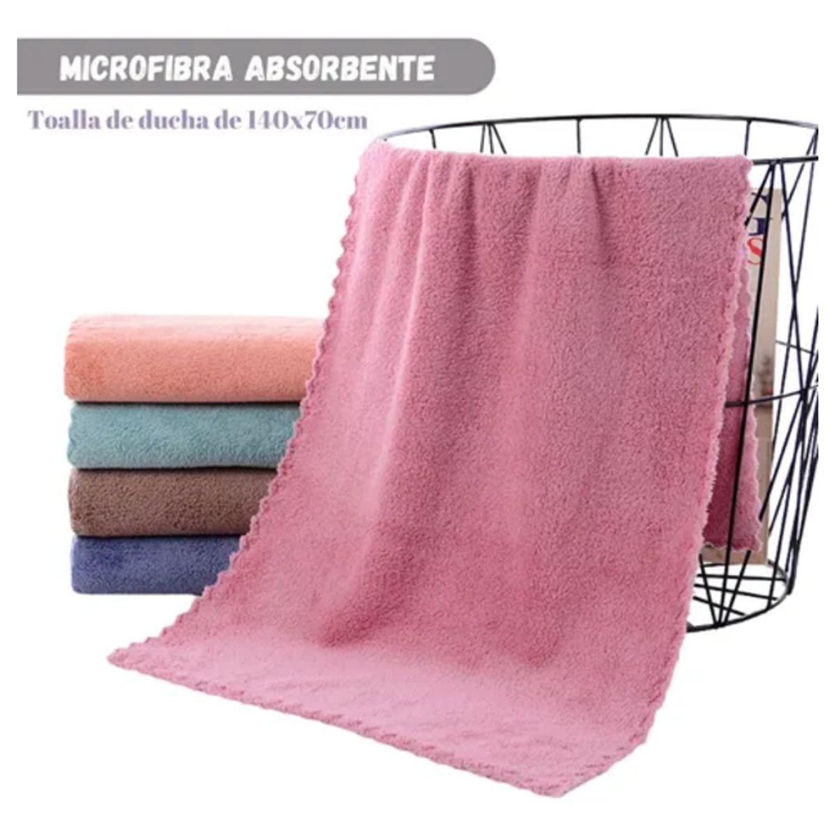 GENERICO - Pack 3 Toallas de Baño Microfibra Secado Rápido Deporte Viaje