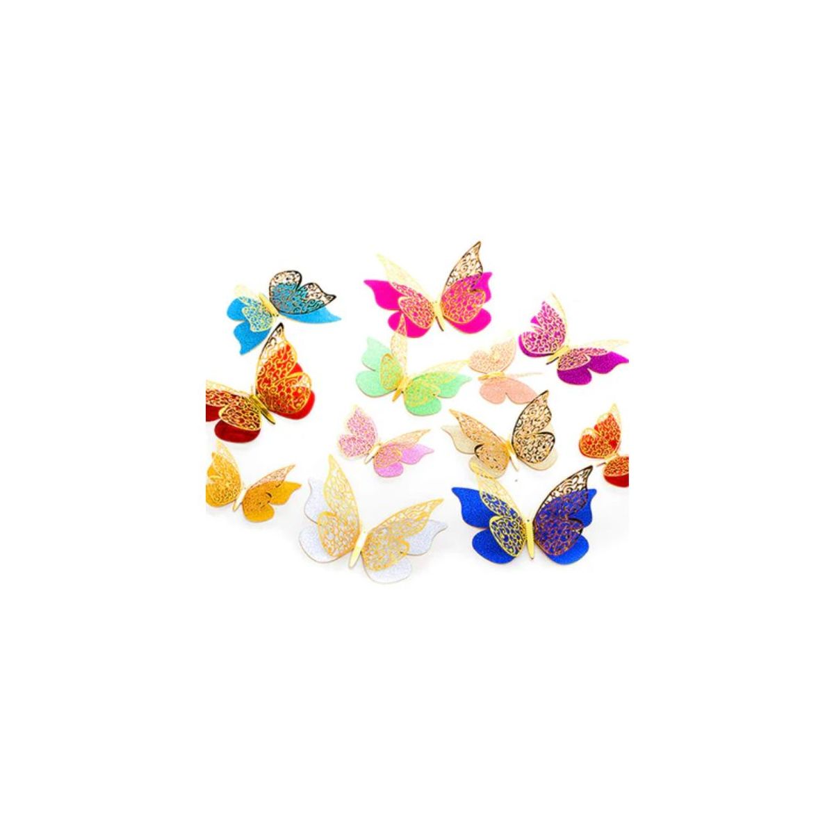 GENERICO - Deco Mariposa Mix Colores 12 Unidades