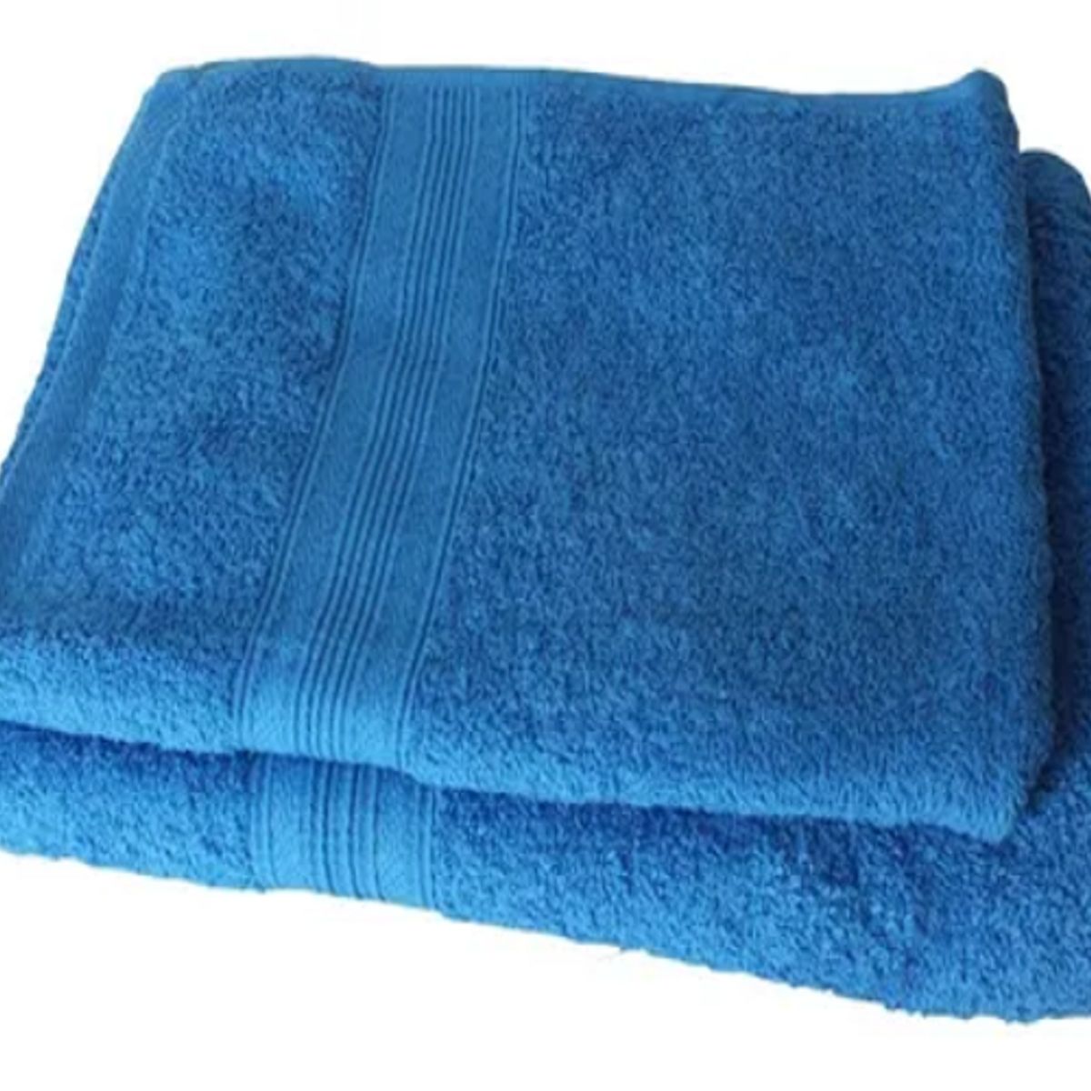 GENERICO - Juego de Toallas Lourdes Azul 500 gm2 Baño y Mano Azul