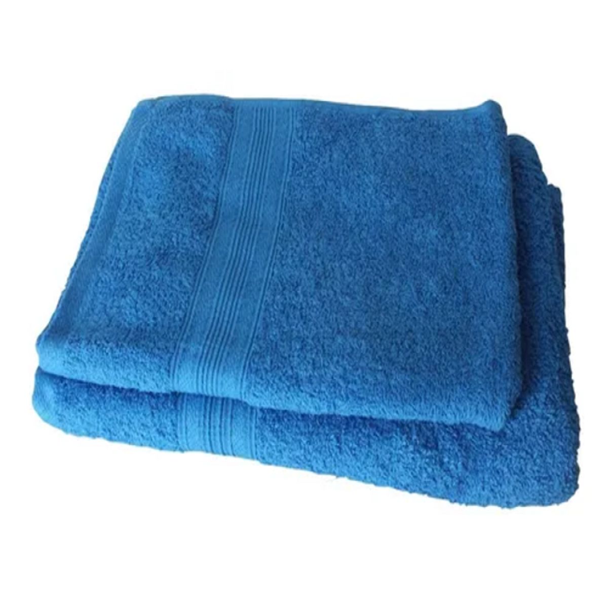 GENERICO - Juego de Toallas Lourdes Azul 500 gm2 Baño y Mano Azul