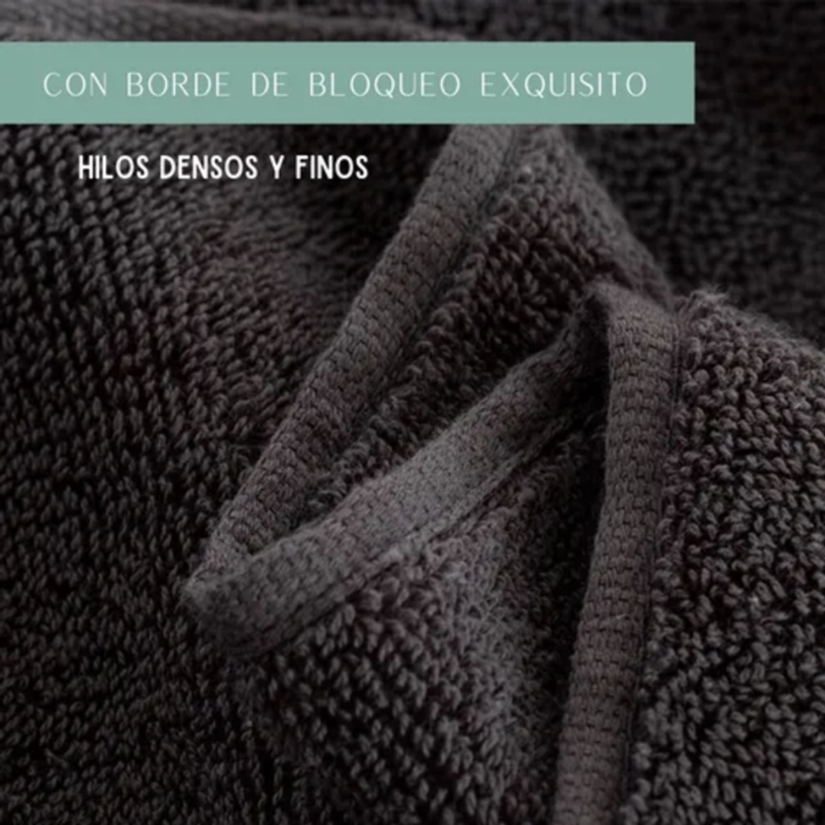 GENERICO - Pack 3 Toallas Algodón Negras Peluquería Barbería Hotel 50x100 cm