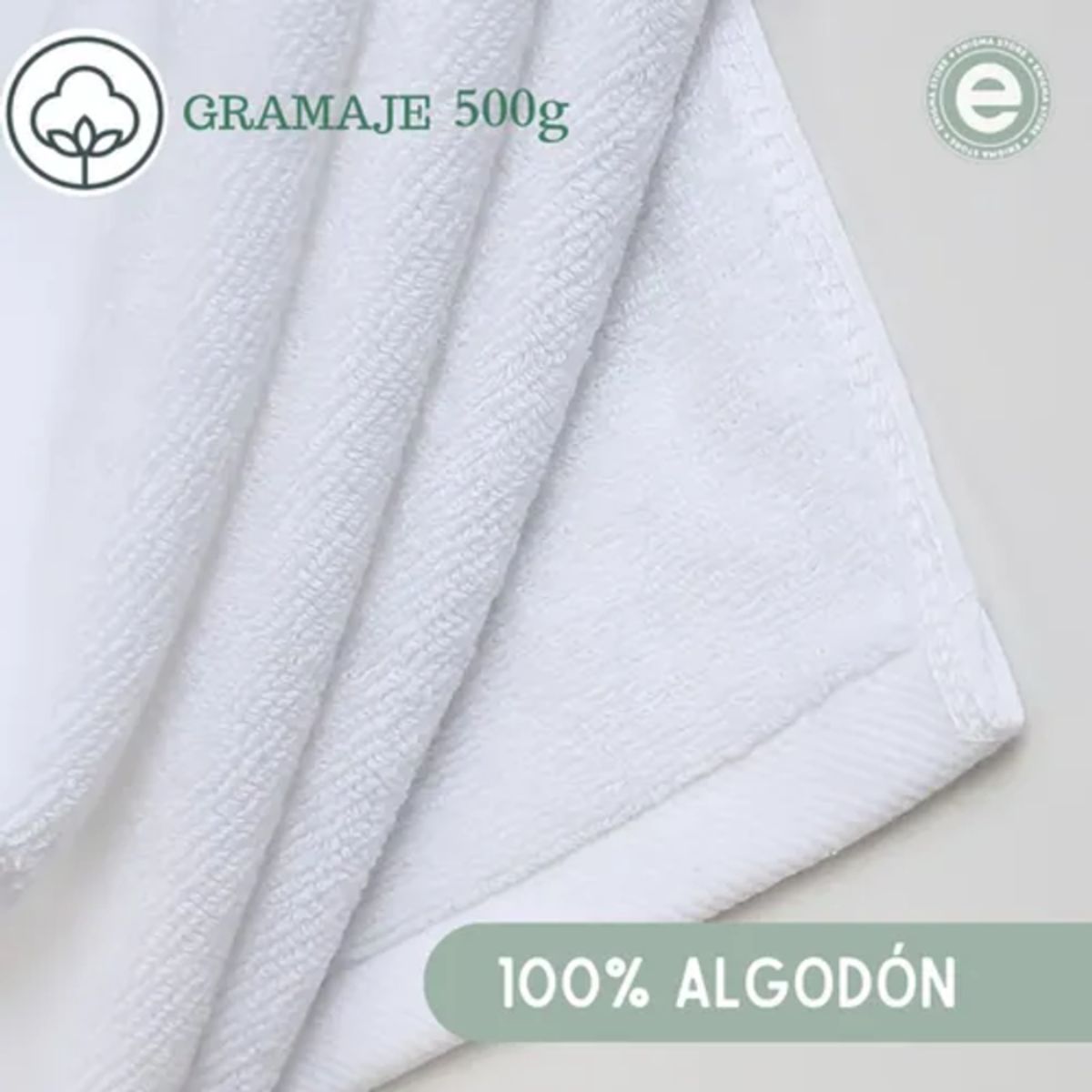 GENERICO - Toalla Blanca de Baño Hotel Spa Algodón 70x140 500 g