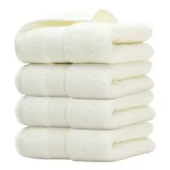 GENERICO - Pack 4 Toallas Blancas Algodón Peluquería Piso Hotel 50x100