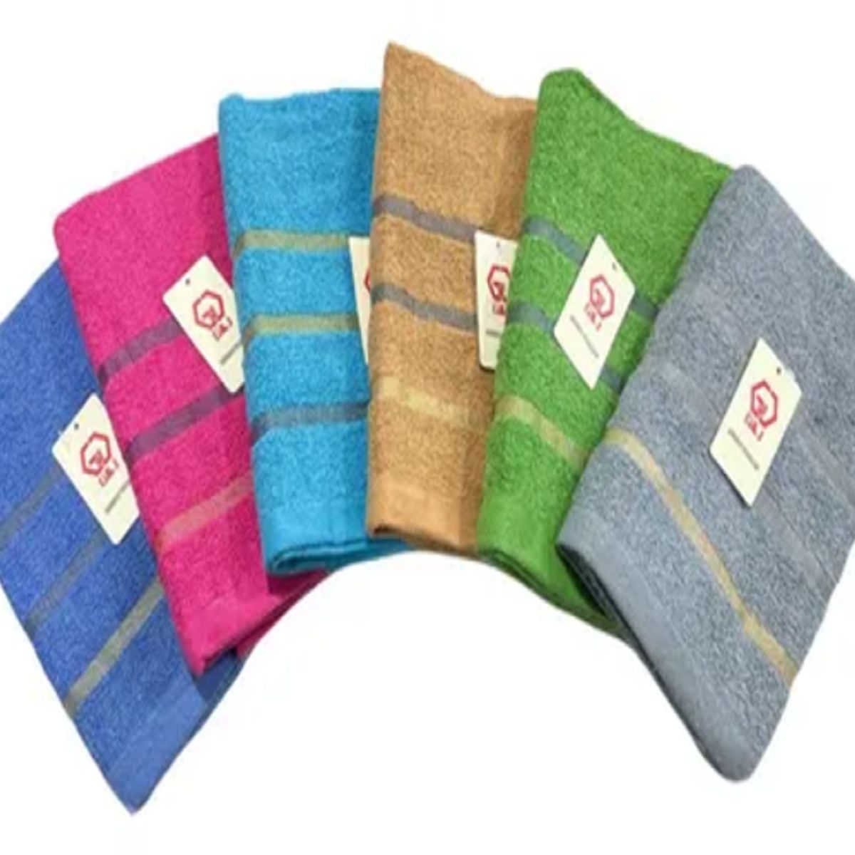 GENERICO - Pack 6 Toallas de Cabello Algodón 100x50 cm Mundo Toallas