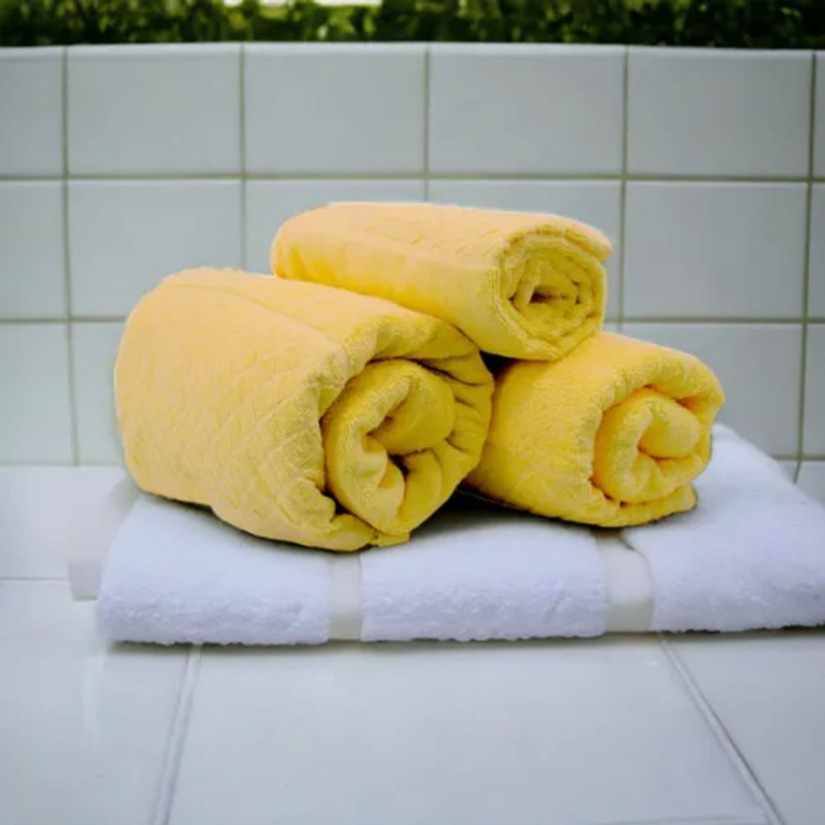 GENERICO - Toalla de Cara 30x50 cm 100% Algodón Pack de 2 Color Mostaza Liso