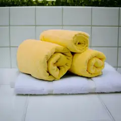 GENERICO - Toalla de Cara 30x50 cm 100% Algodón Pack de 2 Color Mostaza Liso