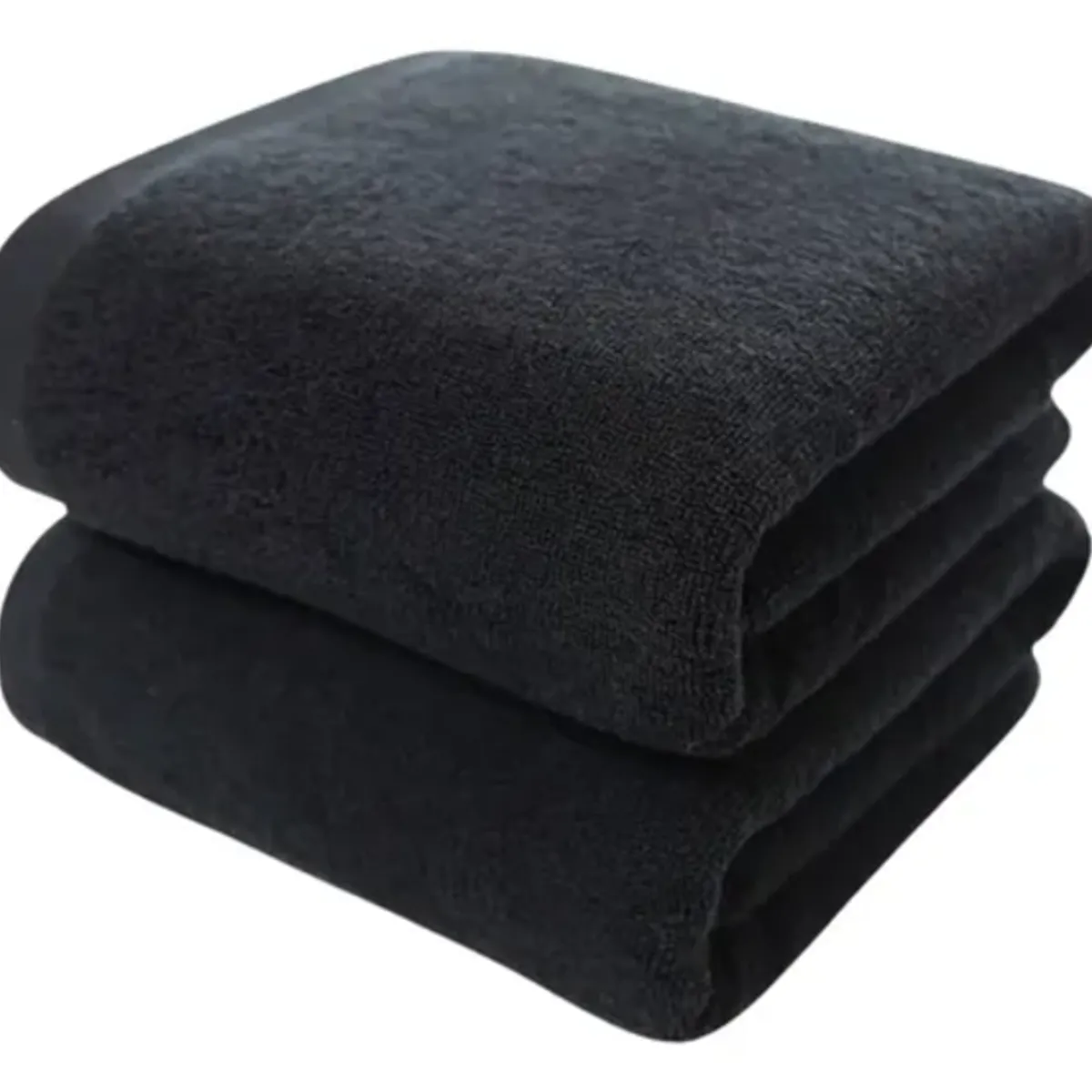 Pack 6 Toallas Microfibra 40x80 cm Negra Spa Gym Peluquería, marca GENERICO - Foto Principal