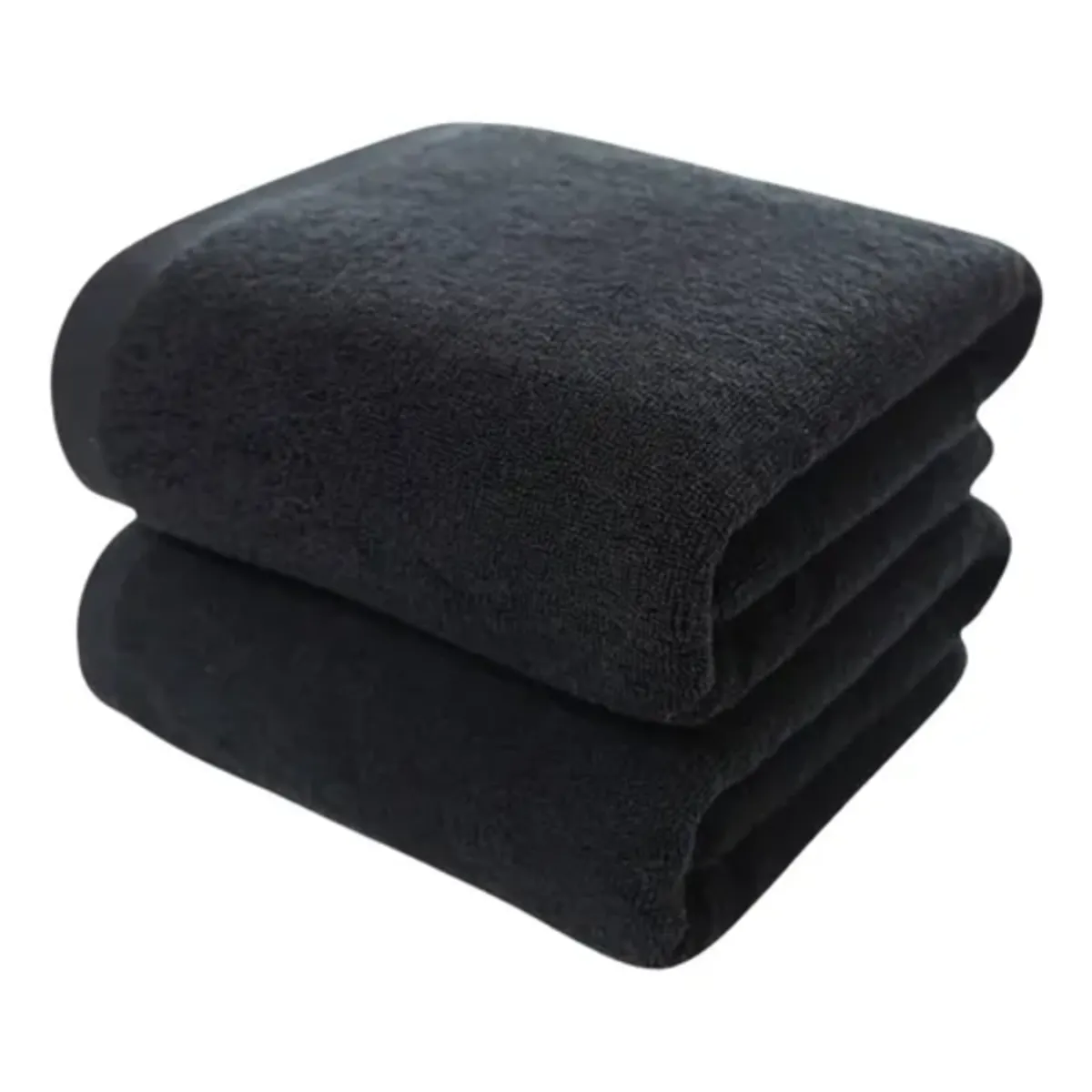 Pack 6 Toallas Microfibra 40x80 cm Negra Spa Gym Peluquería, marca GENERICO - Foto Principal