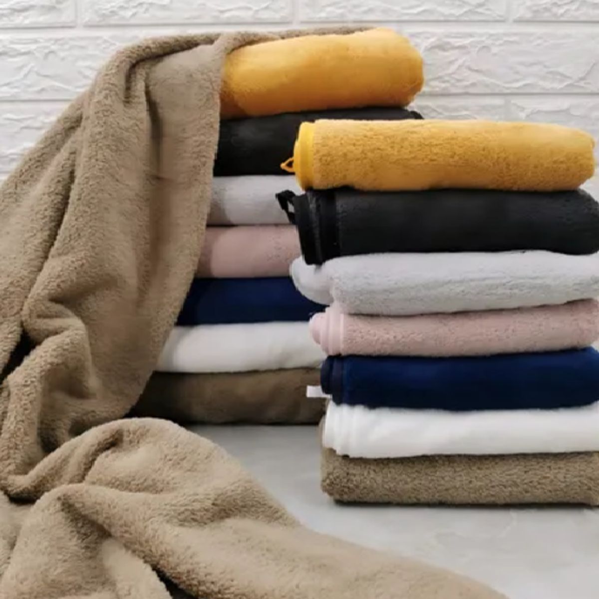 GENERICO - Toallas 50x90 cm Pack de 2 Color Café