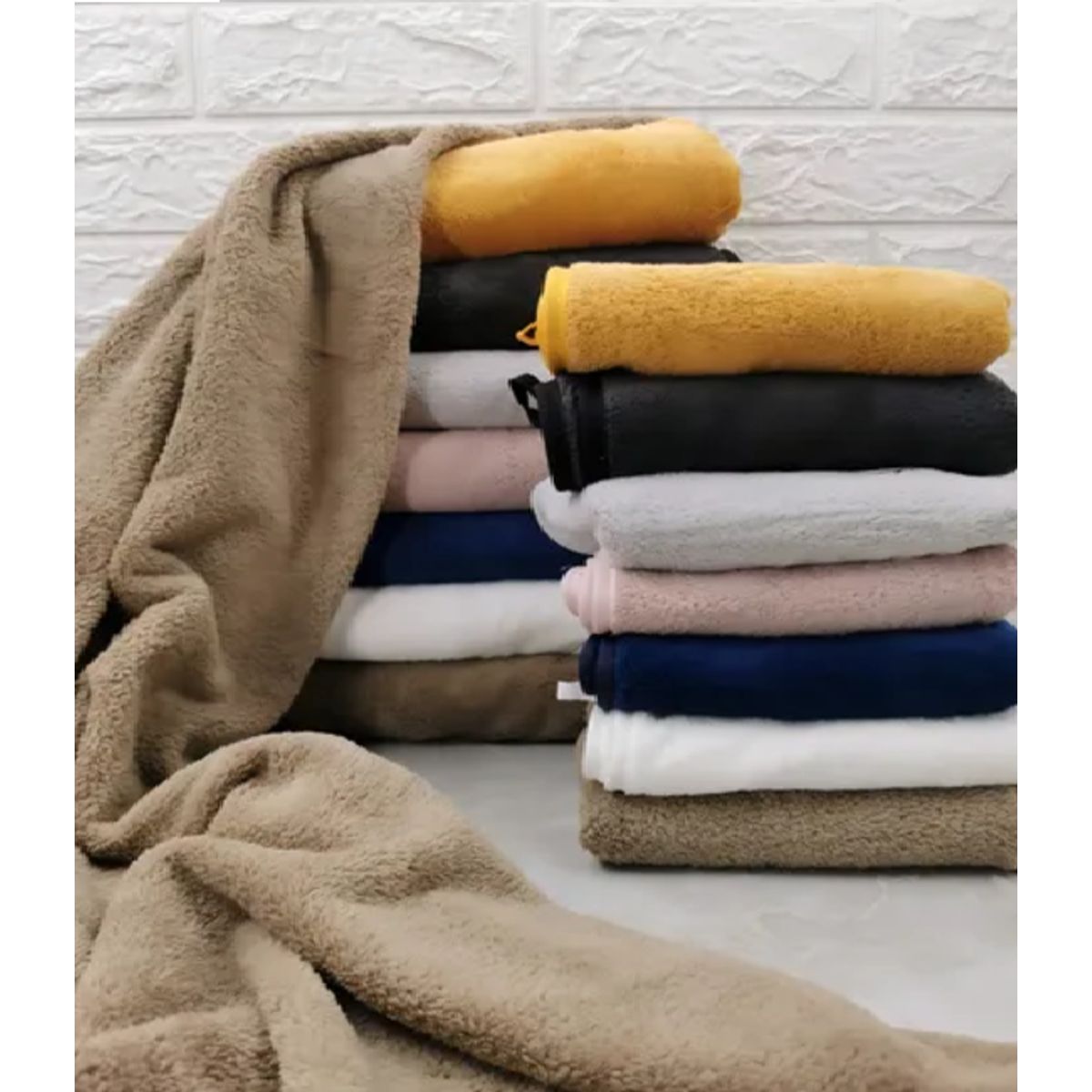 GENERICO - Toallas 50x90 cm Pack de 2 Color Café