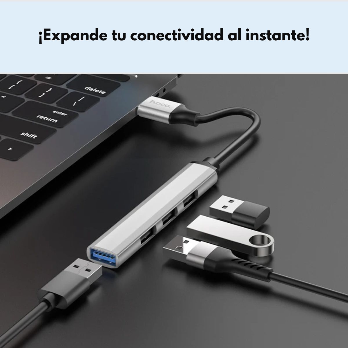 HOCO - Adaptador Hub Tipo C 4 En 1 A Usb Hoco Hb26