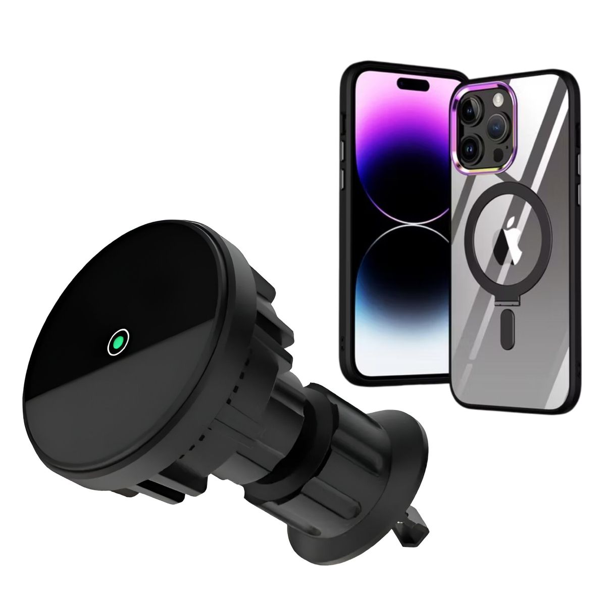 GENERICO - Soporte Cargador Magnético Auto 15w Tipo Magsafe