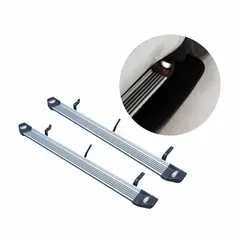 GENERICO - Pisaderas Laterales con Luz Toyota Hilux - Acero Cromado