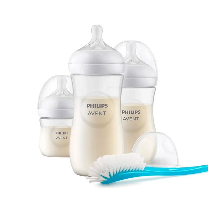 AVENT - Set Mamaderas Avent SCD837/12 125, 260, 330 ml + Cepillo