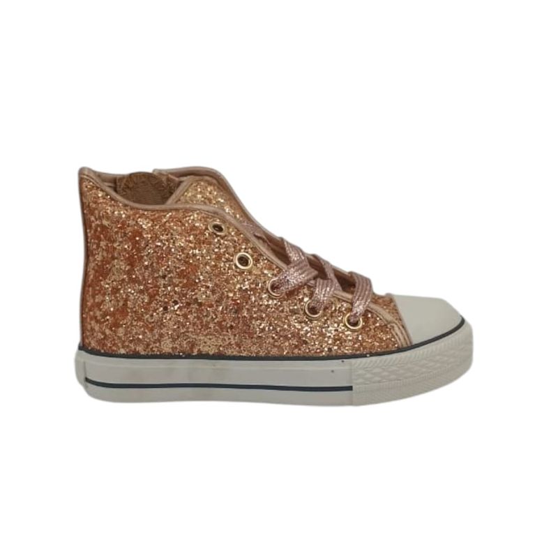 HERIEL - Zapatilla Glitter Champagne Niña