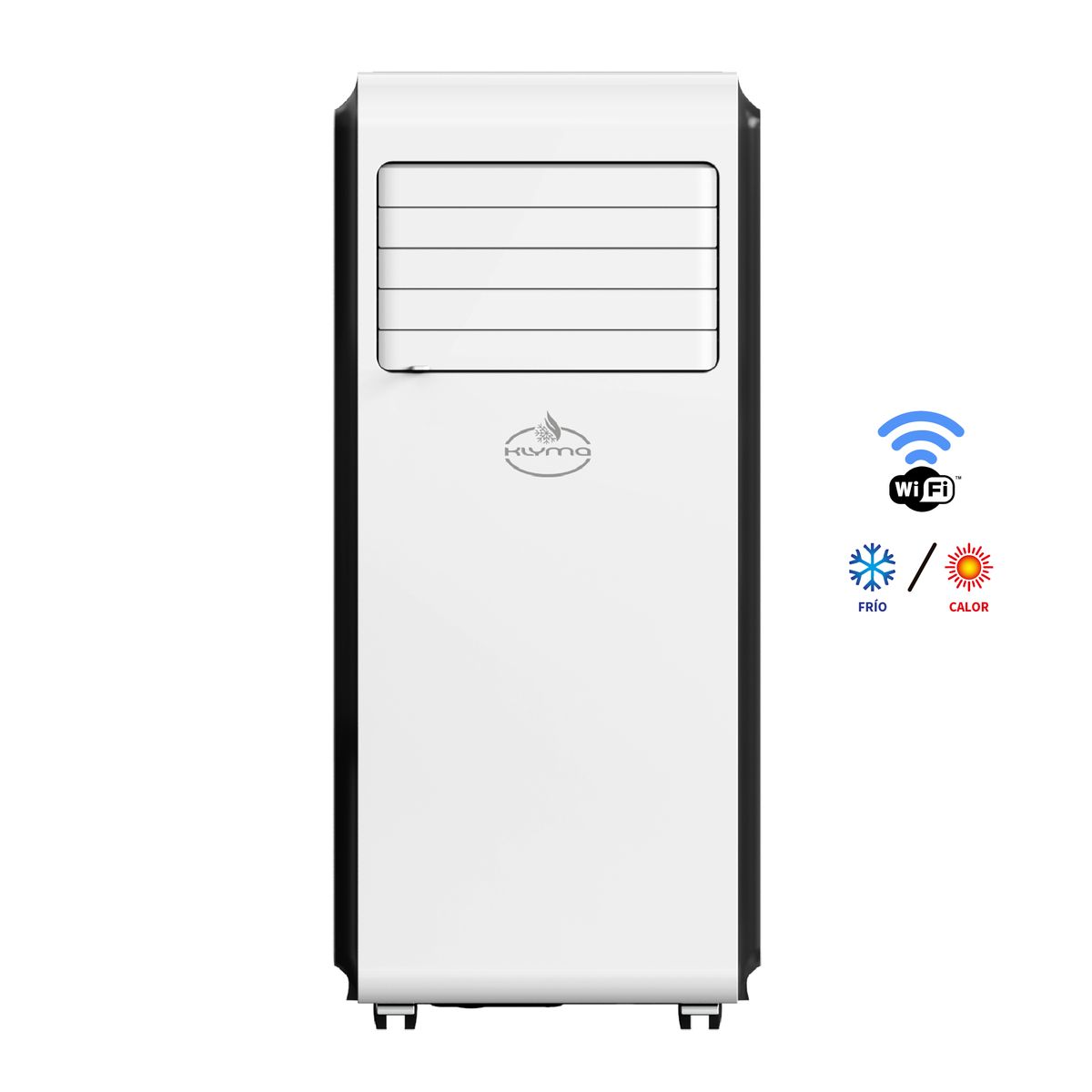 KLYMA - Aire Acondicionado Portátil FRIO-CALOR Calefactor 4en1 WiFi 9000 BTU KÖLD 9wf PRO White