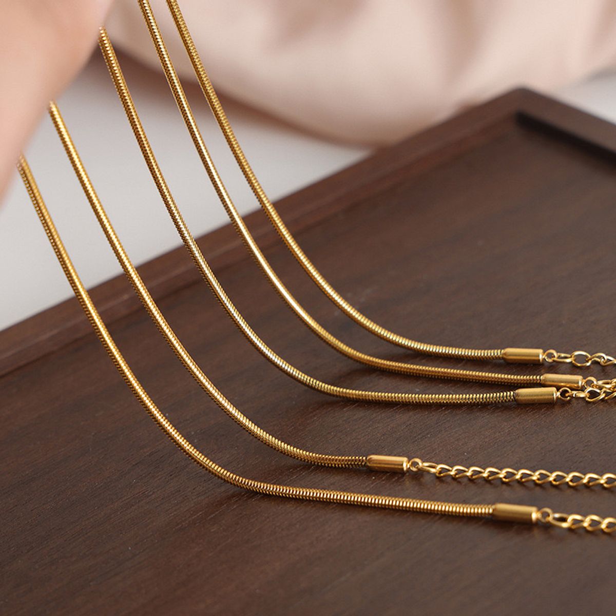 LUX JOYAS - Pulsera Baño Oro Amarillo 18k Cola De Topo