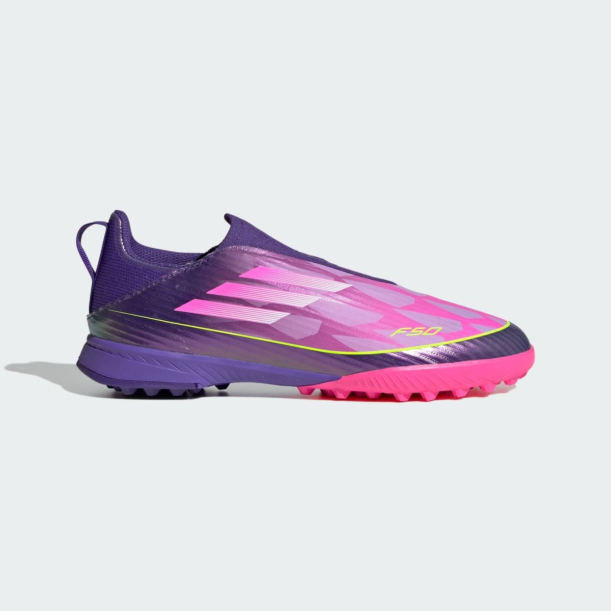 ADIDAS - Zapatos de Fútbol F50 League Sin Cordones Césped Artificial Niños