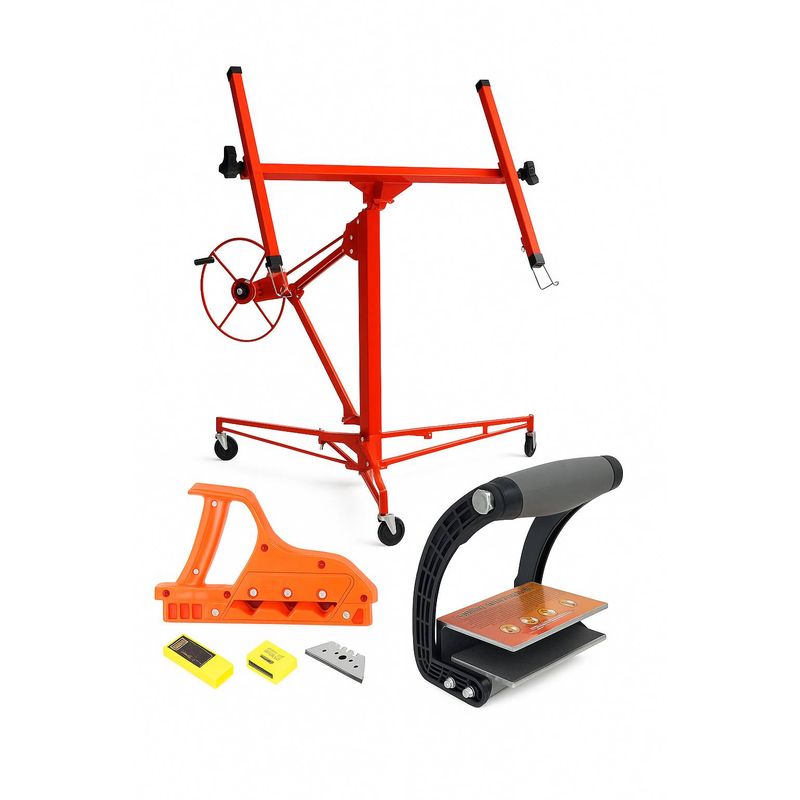GENERICO - Combo Profesional Bryo34 - Elevador de Placas + Porta Placa + Biselador de Esquinas 45