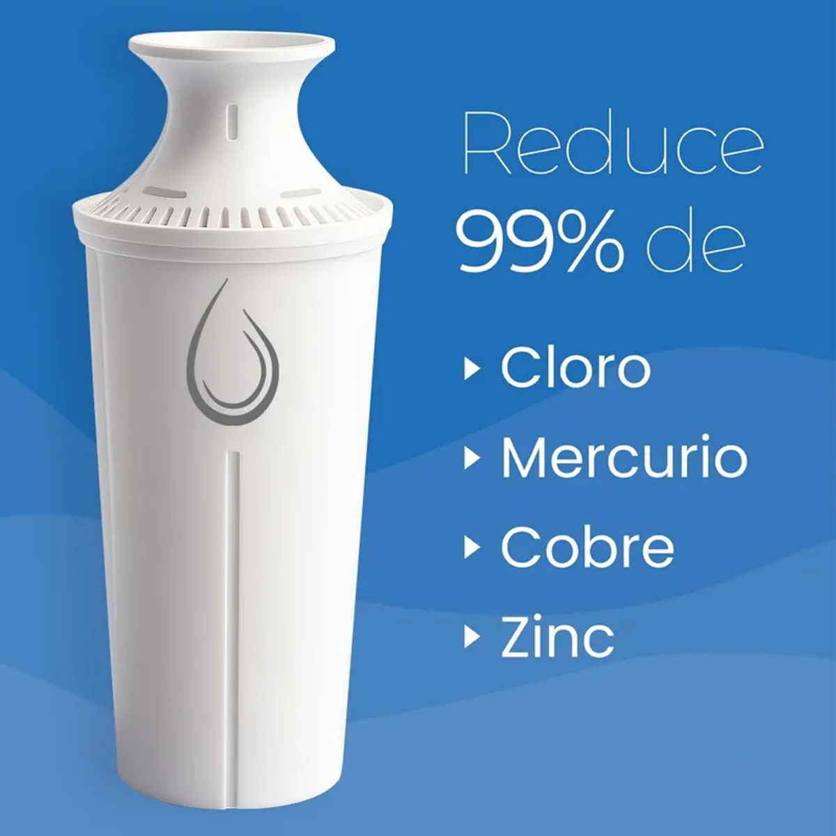 ACUAIA - Jarra De Agua Acuaia 2,4LT Bled Con Filtro Clasico Tipo Brita Agua