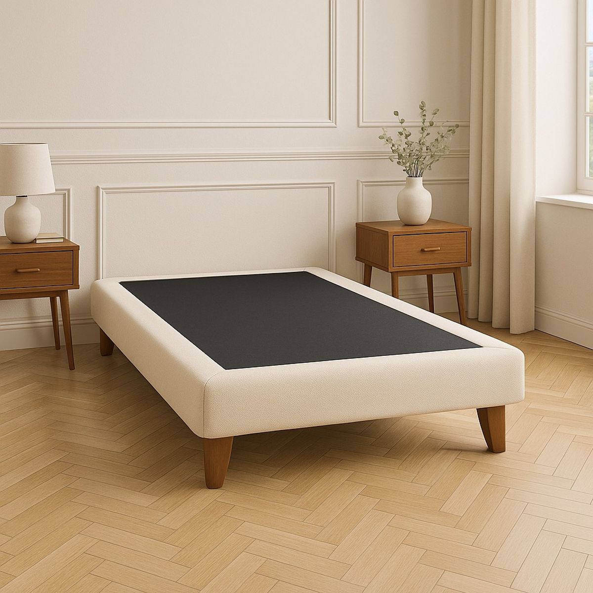 GENERICO - Base Cama 1.5 Plazas 105x190 Crudo