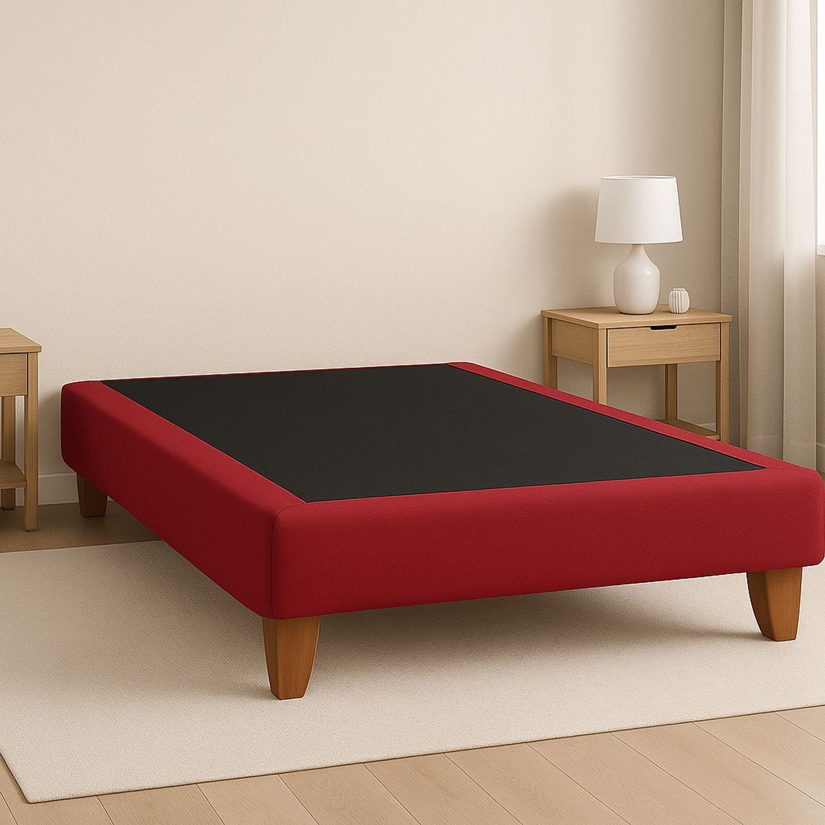 Base Cama 1.5 Plazas 105x190 Rojo, marca GENERICO - Foto Principal