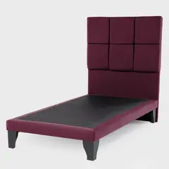 COLBOX - Respaldo + Base Atenas 15 Pl Felpa Burdeo