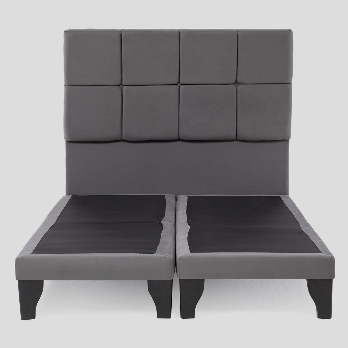 COLBOX - Respaldo + Base Dividida Atenas 2 Pl Felpa Gris Medio