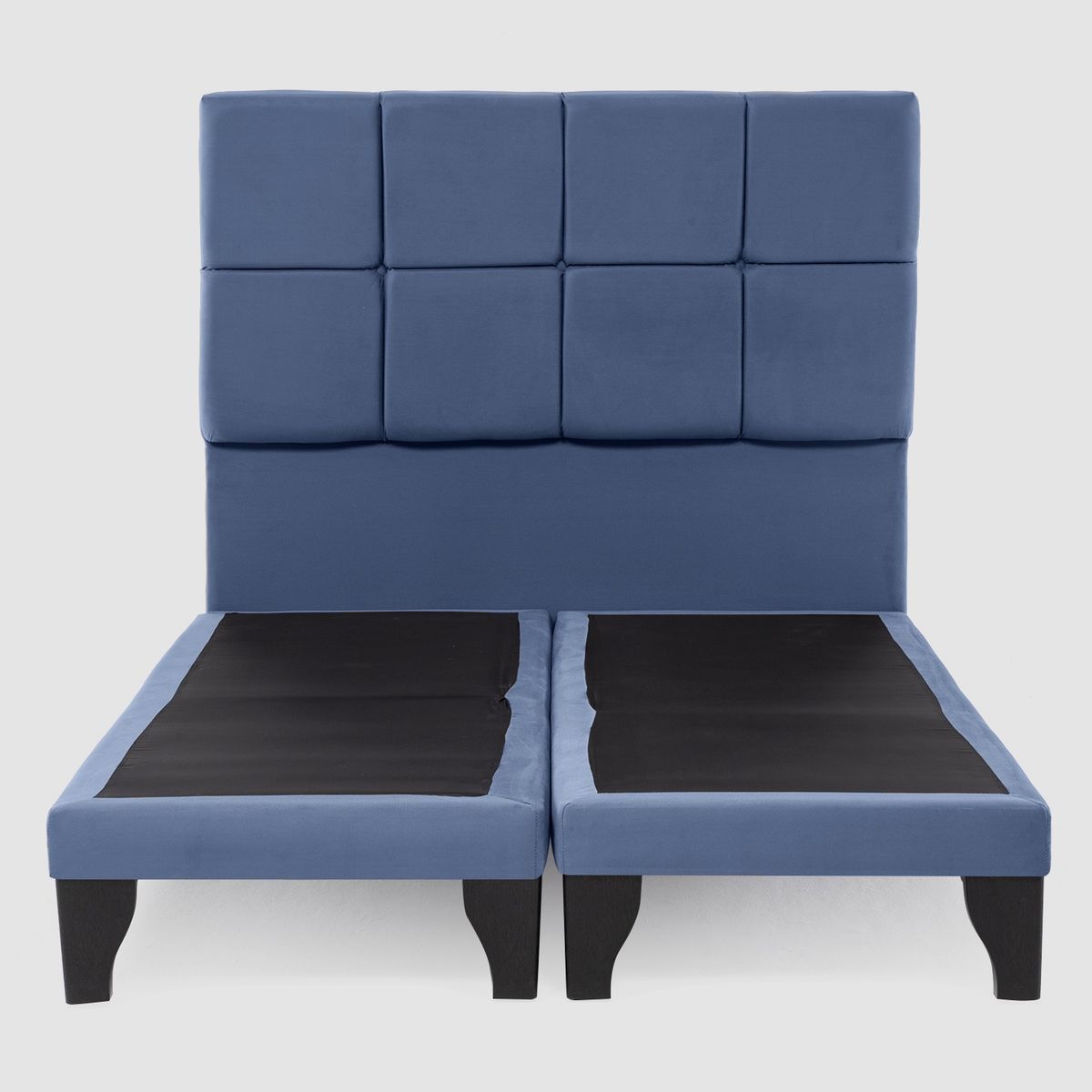 COLBOX - Respaldo + Base Dividida Atenas 2 Pl Felpa Azul
