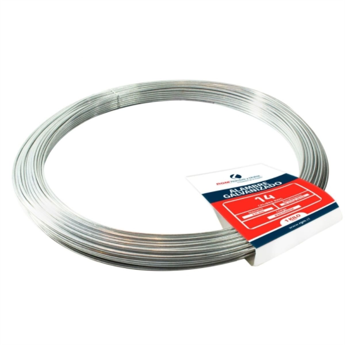 GENERICO - Alambre galvanizado n°14 rollo 1kg