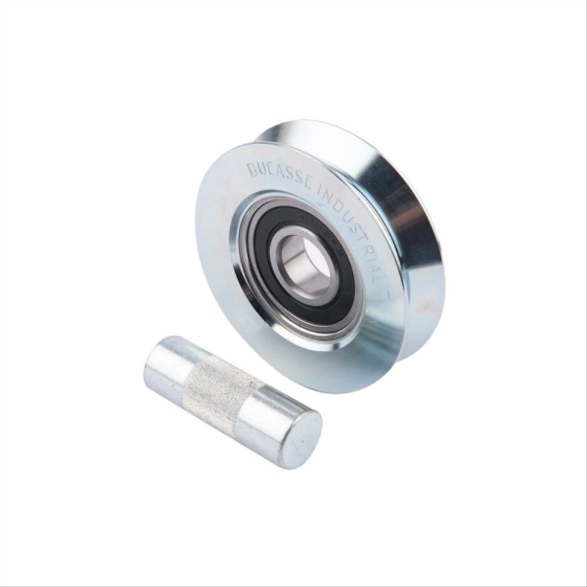 DUCASSE - Rueda al piso para porton 75mm 250kg con pasador estriado