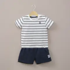 OPALINE - Conjunto polera y short azul de niño