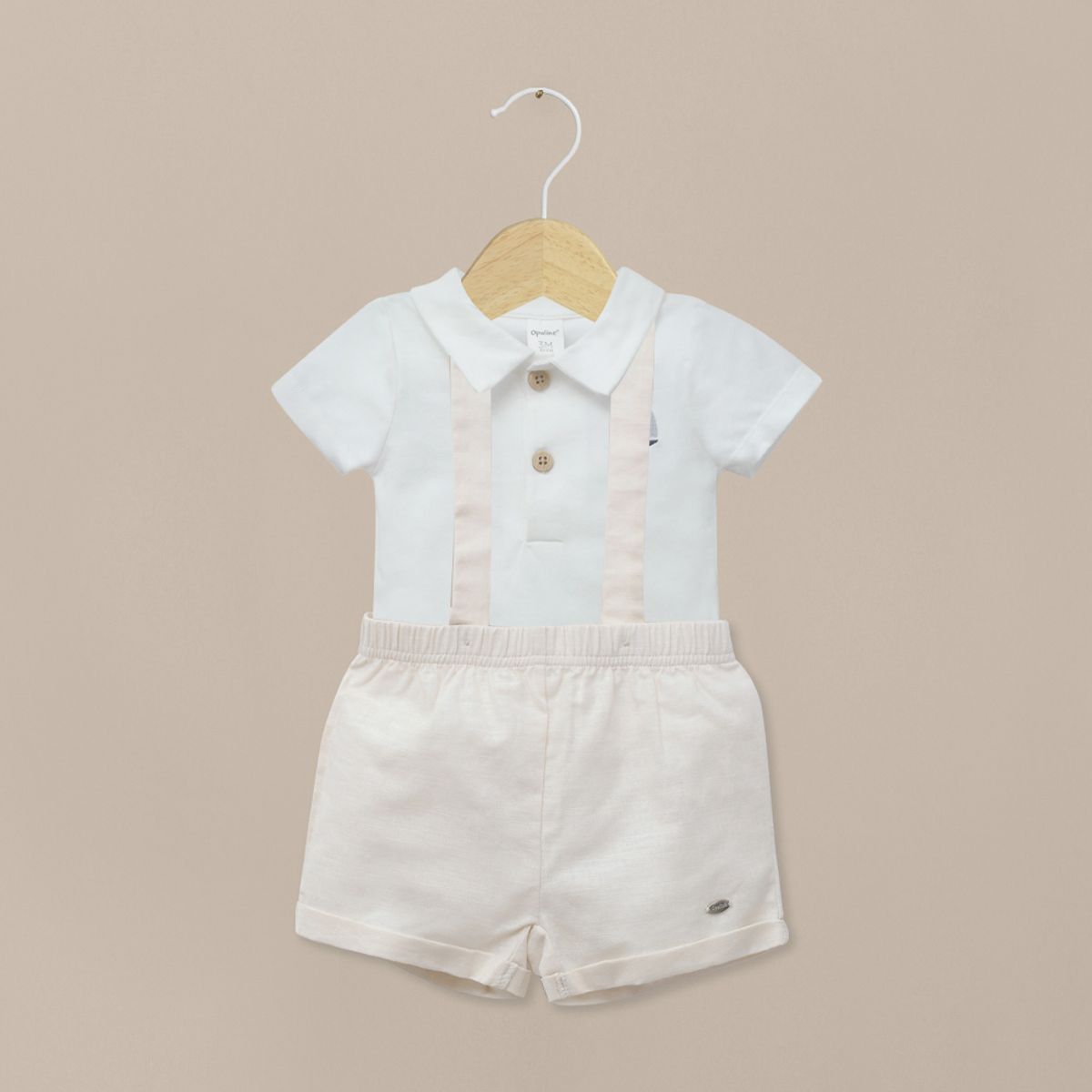 OPALINE - Conjunto beige de bebé niño
