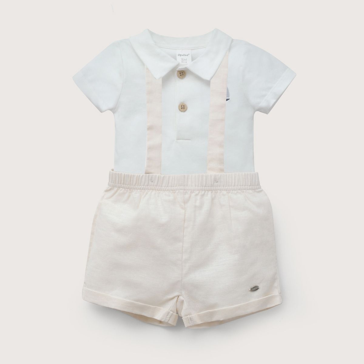OPALINE - Conjunto beige de bebé niño