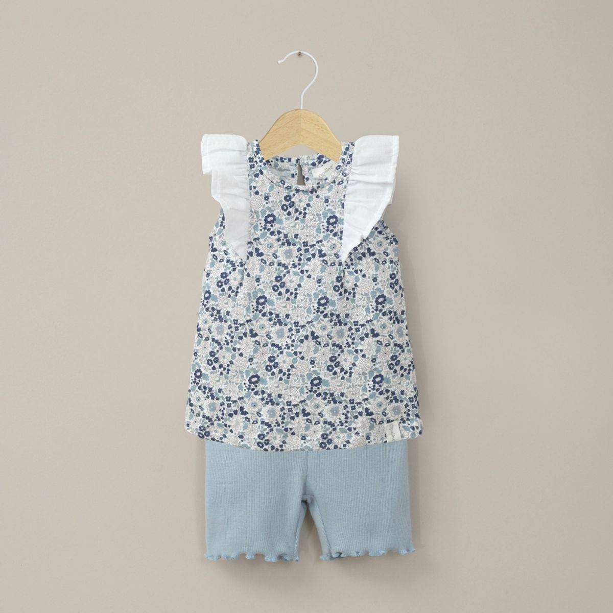 OPALINE - Conjunto calza y polera  azul de niña