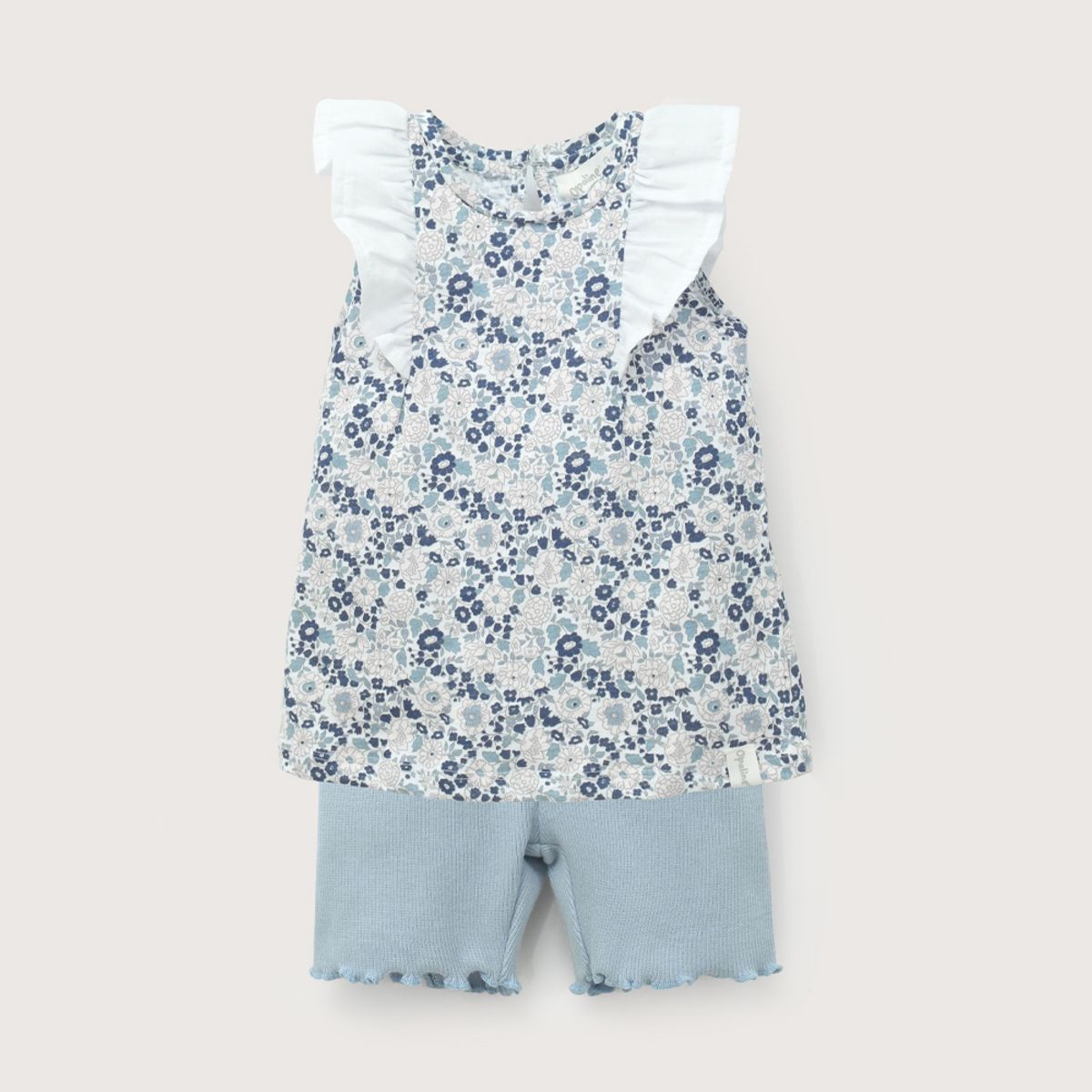 OPALINE - Conjunto calza y polera  azul de niña